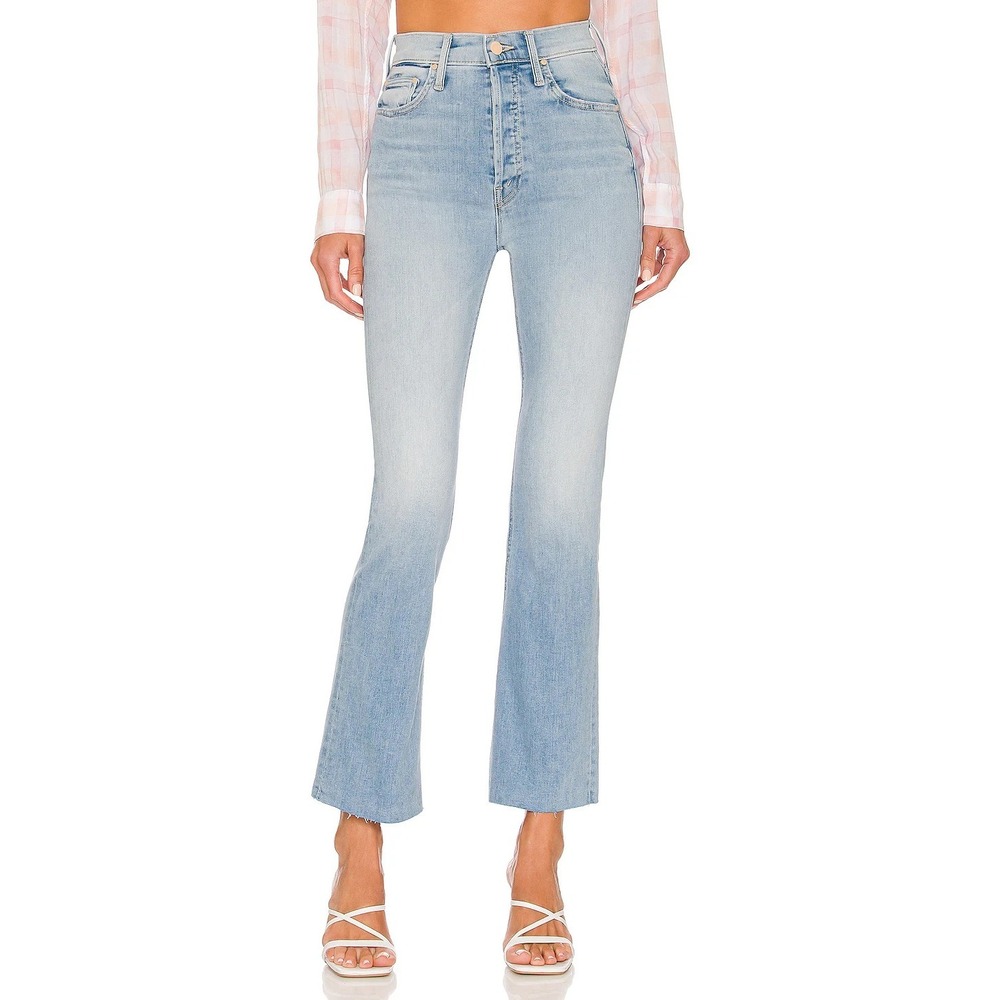MOTHER The Tripper Ankle Fray In Island Time Blue Women's Size 31‎